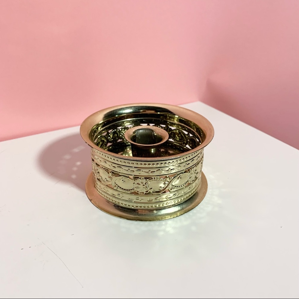 Vintage gold candlestick holder
